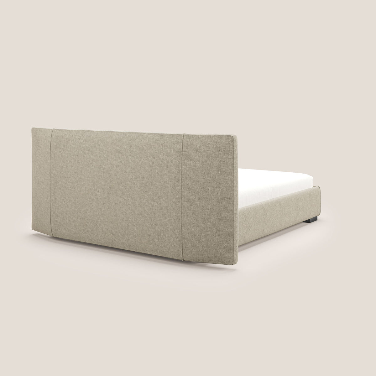 Omero letto imbottito contenitore sfoderabile in tessuto fiammato impermeabile T14 beige - divitt.sbs