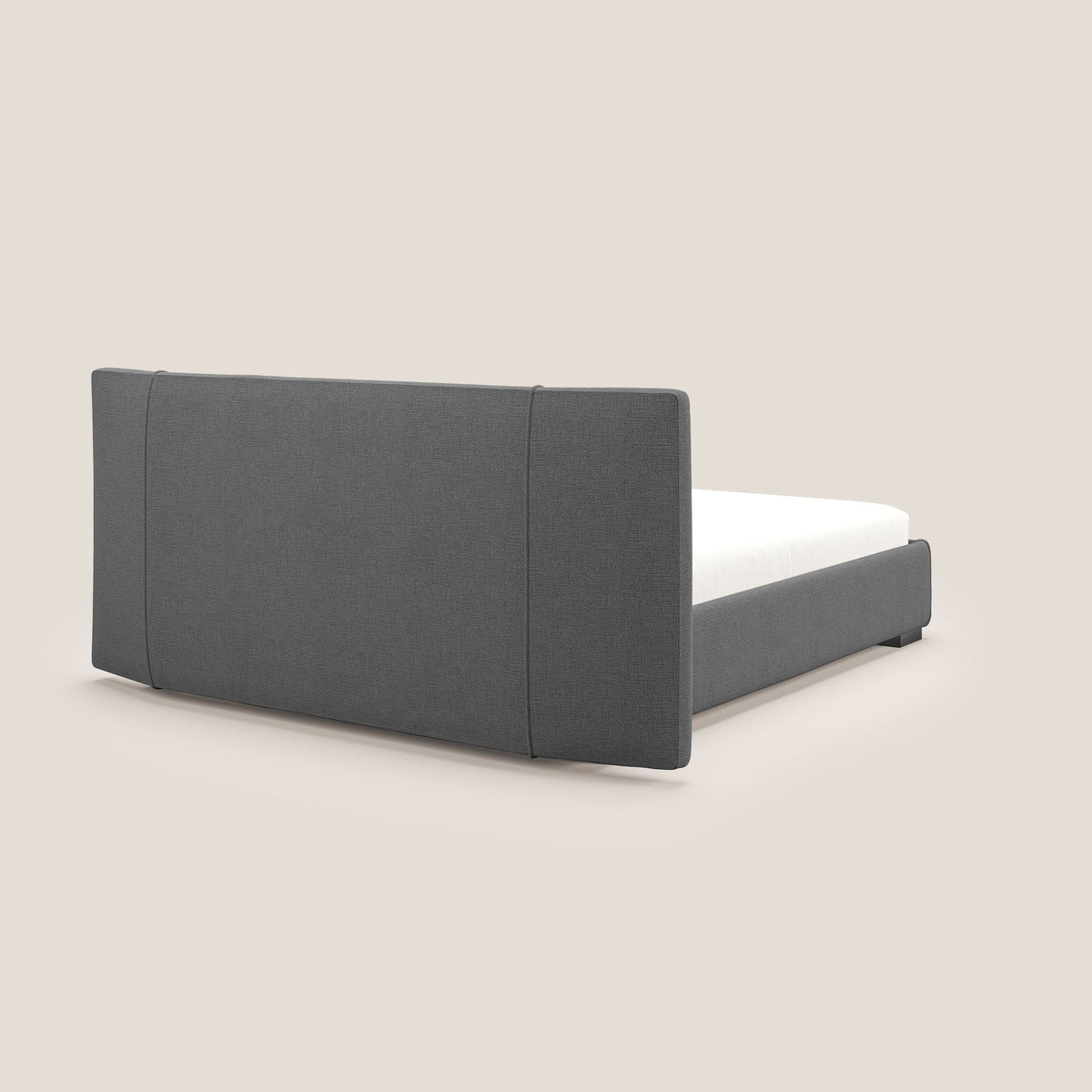 Omero letto imbottito contenitore sfoderabile in tessuto fiammato impermeabile T14 grigio - divitt.sbs