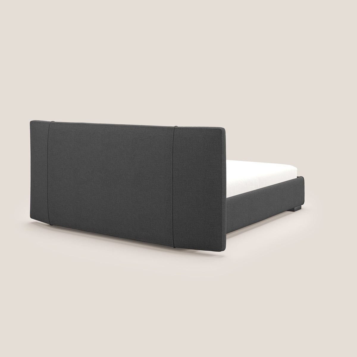 Omero letto imbottito contenitore sfoderabile in tessuto fiammato impermeabile T14 antracite - divitt.sbs