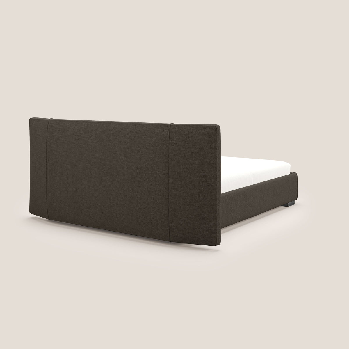 Omero letto imbottito contenitore sfoderabile in tessuto fiammato impermeabile T14 marrone - divitt.sbs
