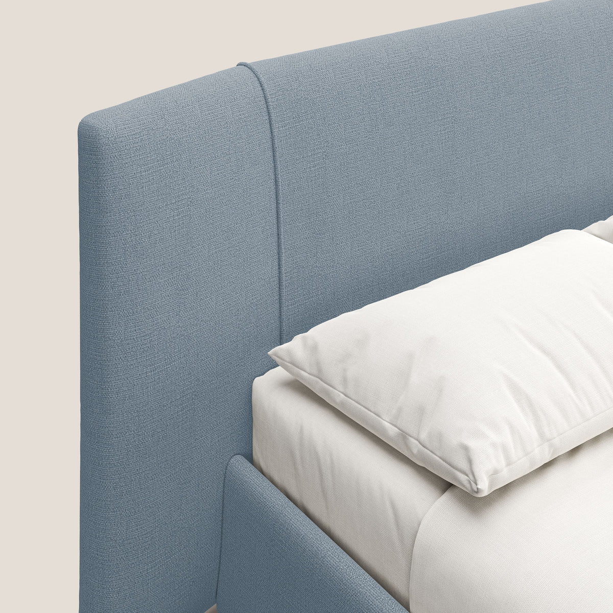 Omero letto imbottito contenitore sfoderabile in tessuto fiammato impermeabile T14 - divitt.sbs