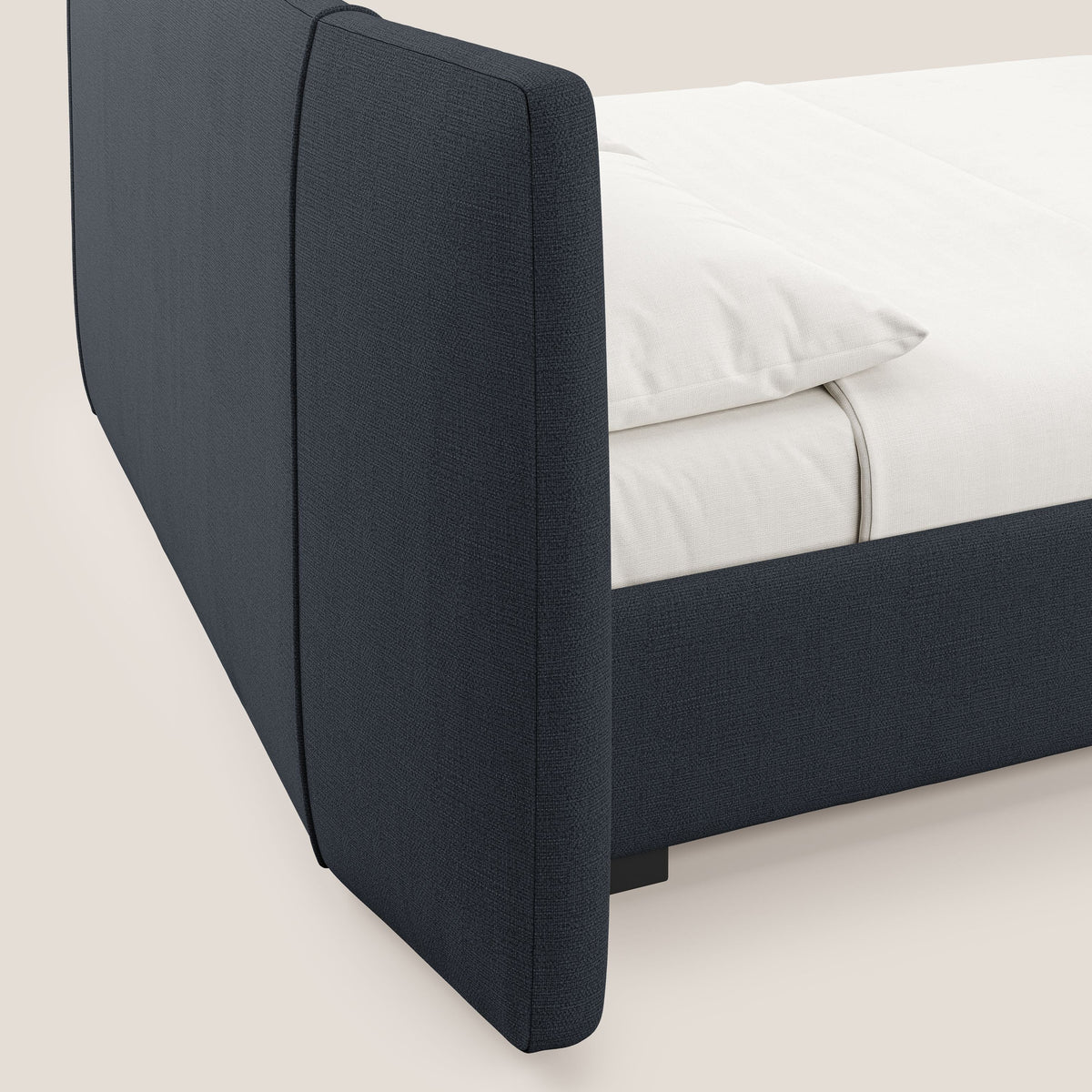 Omero letto imbottito contenitore sfoderabile in tessuto fiammato impermeabile T14 blu - divitt.sbs