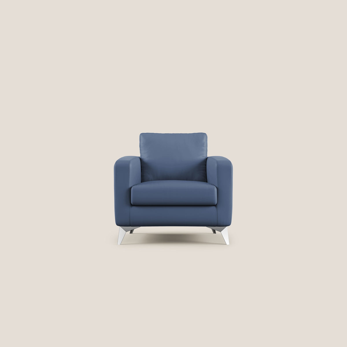 Orione Poltroncina in ecopelle moderna e impermeabile T04 blu - divitt.sbs
