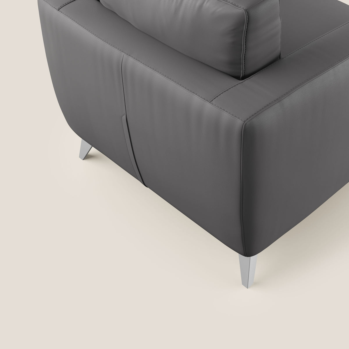 Orione Poltroncina in ecopelle moderna e impermeabile T04 antracite - divitt.sbs