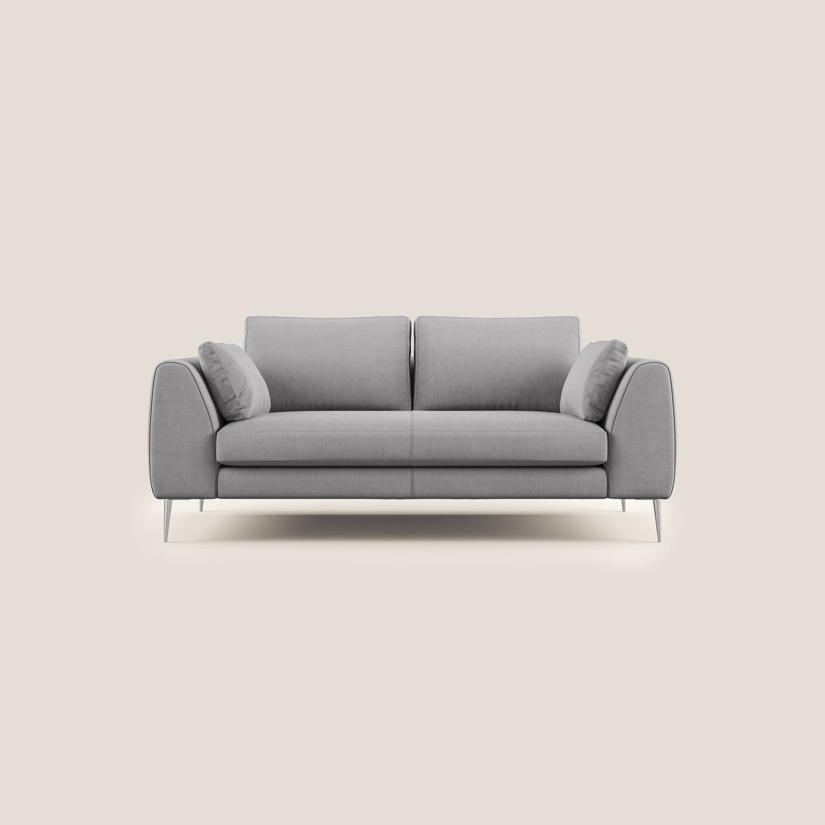 Plano divano moderno in microfibra tecnica smacchiabile T11 grigio - divitt.sbs