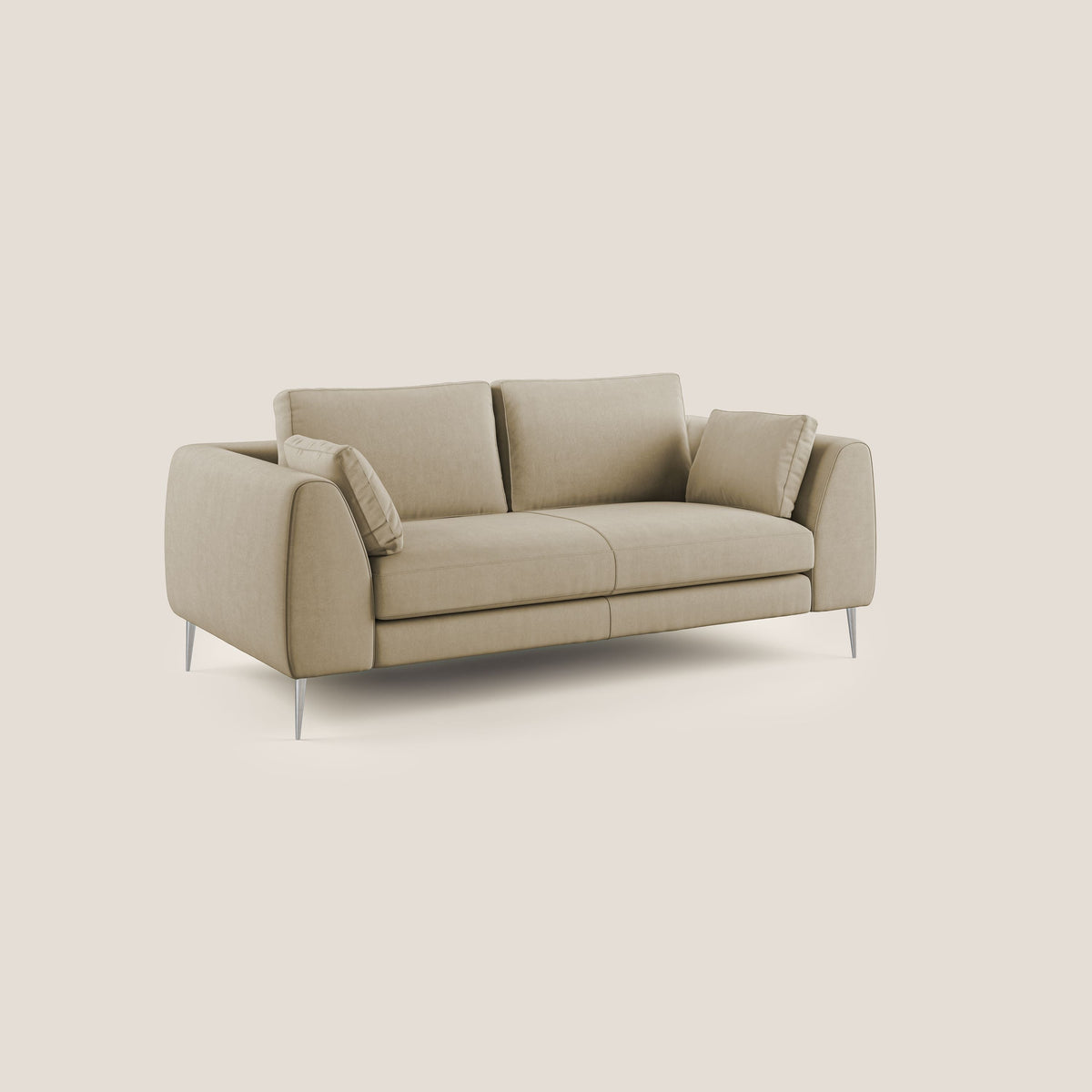 Plano divano moderno in microfibra tecnica smacchiabile T11 beige - divitt.sbs