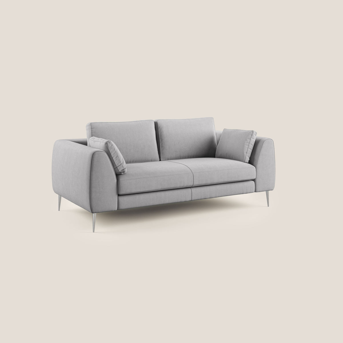 Plano divano moderno in microfibra tecnica smacchiabile T11 grigio - divitt.sbs