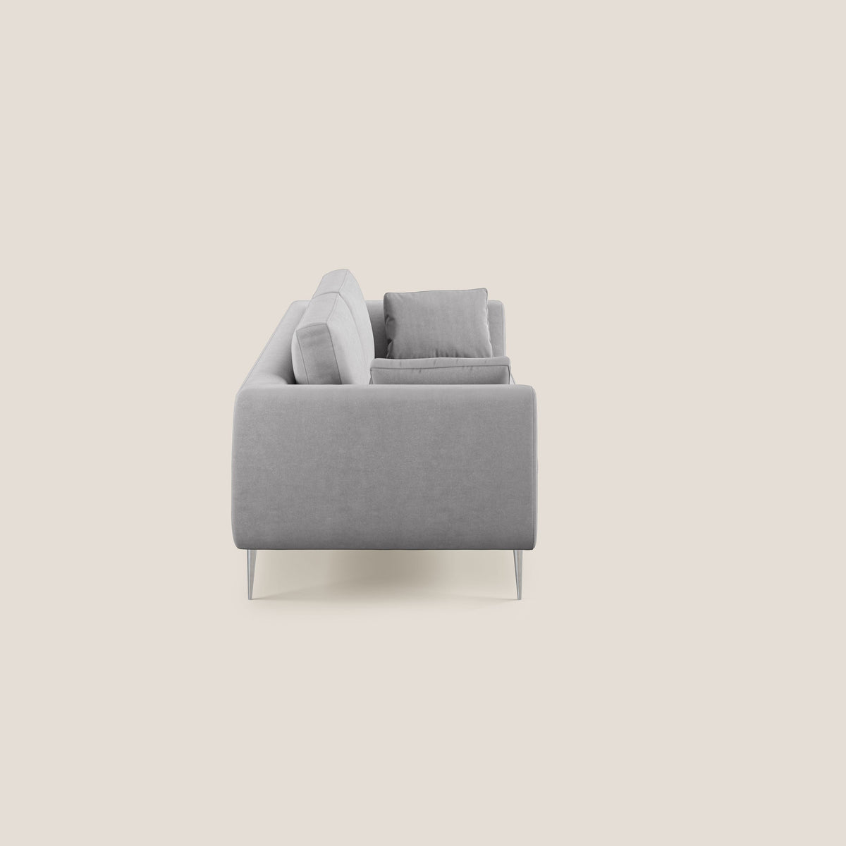 Plano divano moderno in microfibra tecnica smacchiabile T11 grigio - divitt.sbs