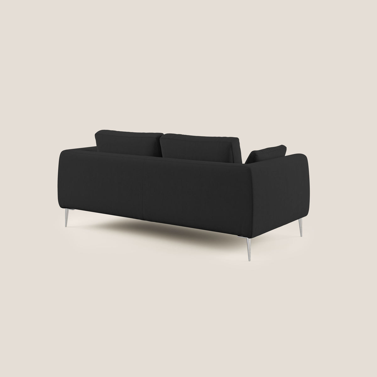 Plano divano moderno in microfibra tecnica smacchiabile T11 nero - divitt.sbs