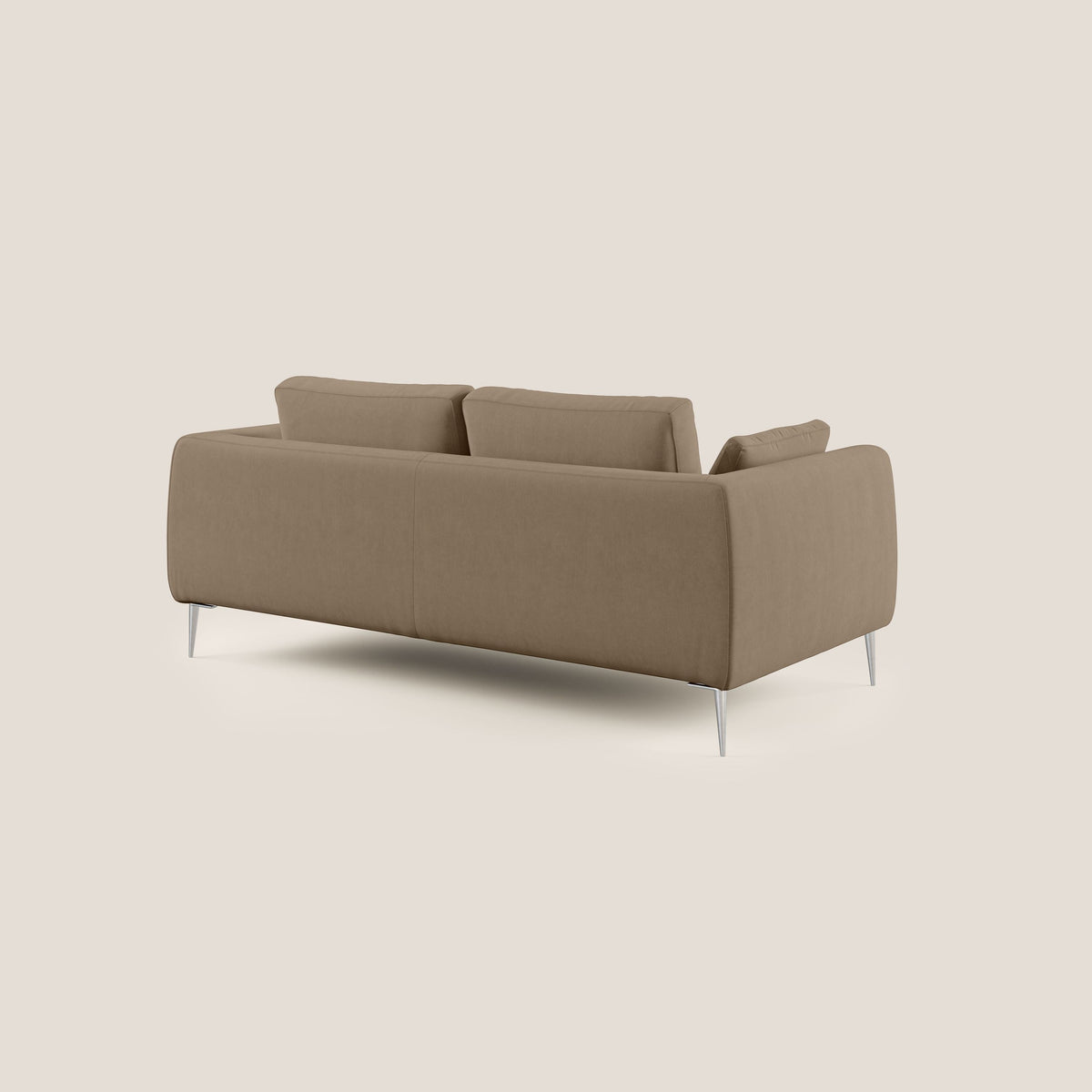 Plano divano moderno in microfibra tecnica smacchiabile T11 marrone - divitt.sbs