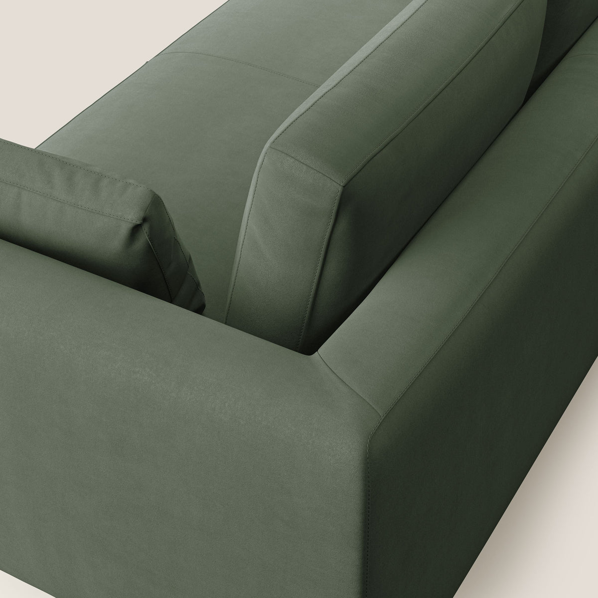 Plano divano moderno in microfibra tecnica smacchiabile T11 verde - divitt.sbs