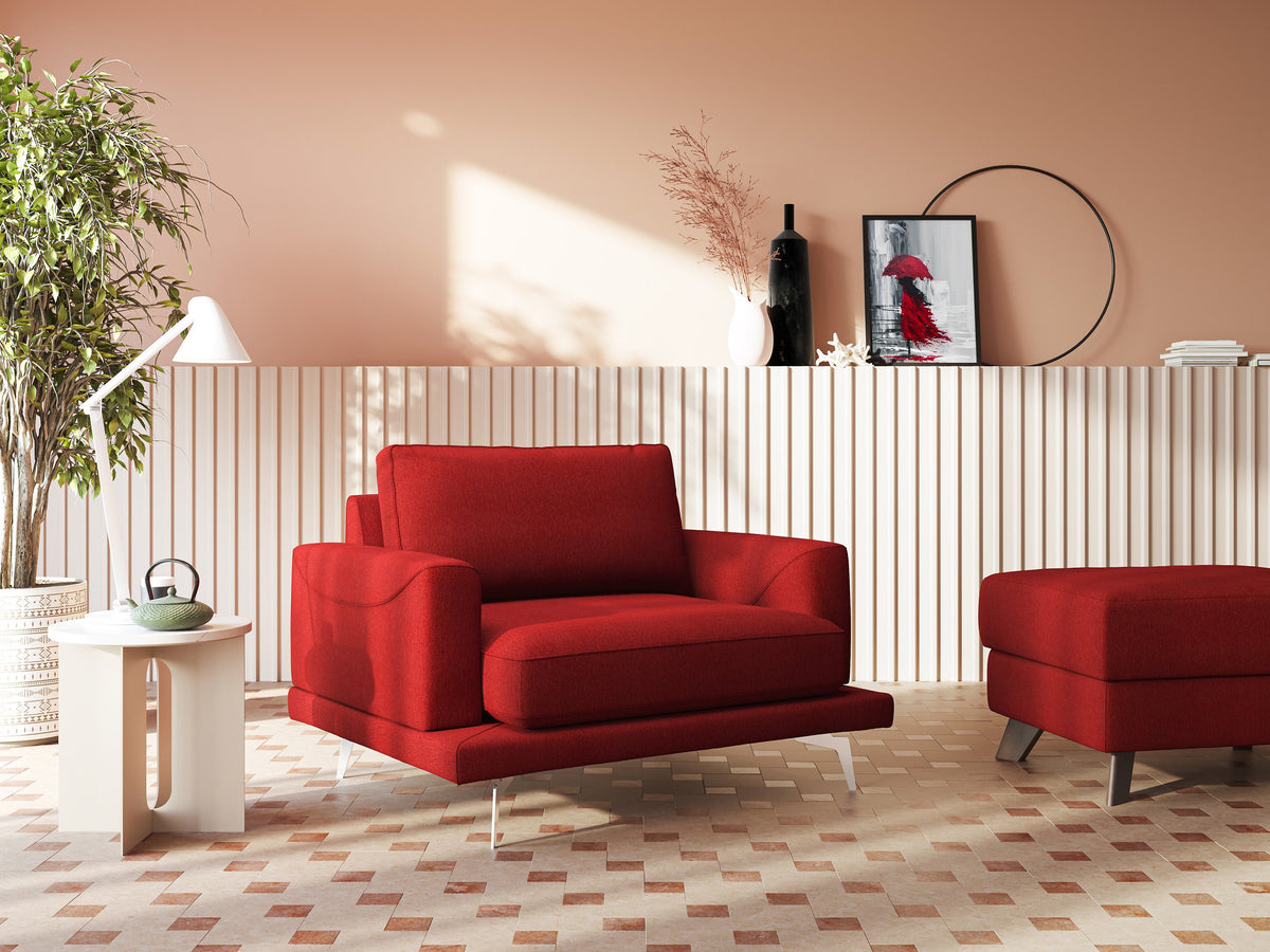 Dorian poltrona moderna in tessuto smacchiabile T05 beige - divitt.sbs