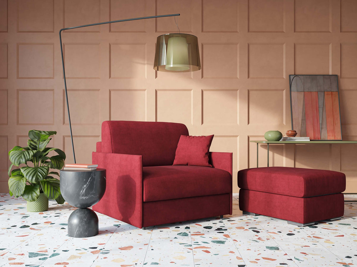 Shop online Evans poltrona letto in morbido tessuto impermeabile T02 blu - divitt.sbs