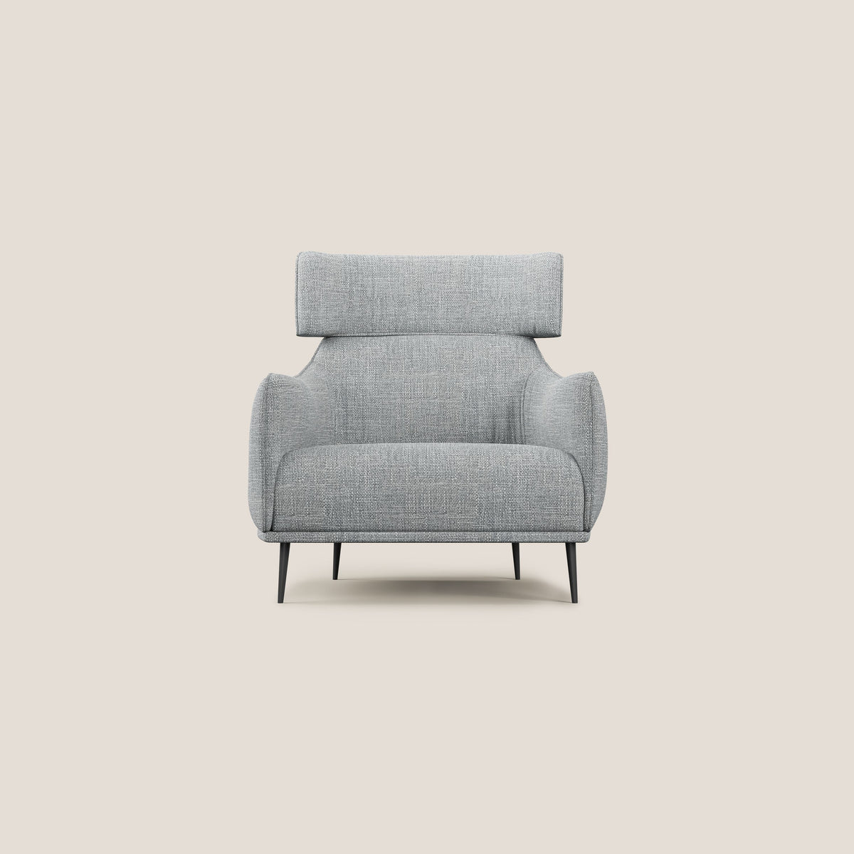 Zelda Poltroncina dal design moderno in morbido tessuto impermeabile T06 grigio - divitt.sbs