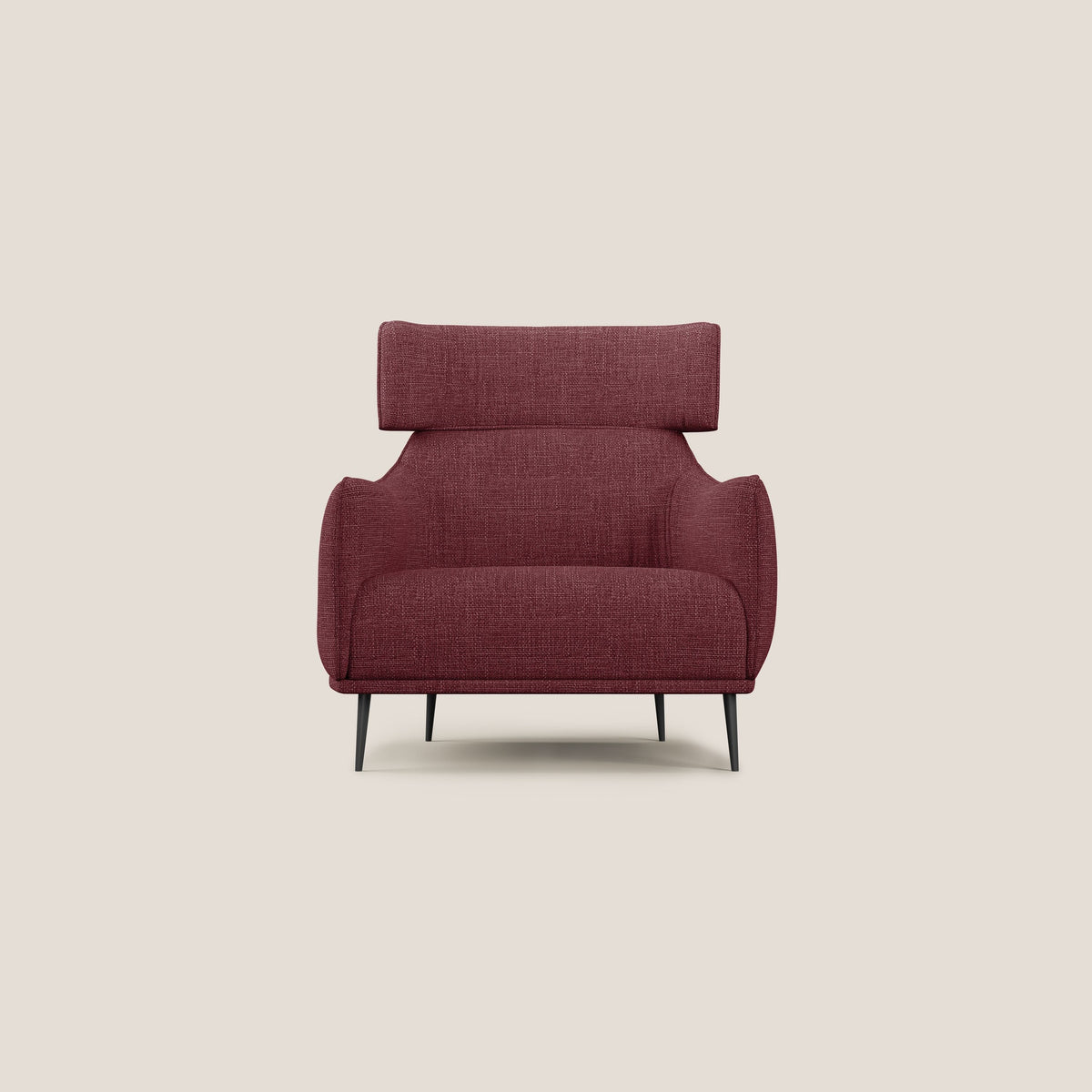 Zelda Poltroncina dal design moderno in morbido tessuto impermeabile T06 rosso - divitt.sbs