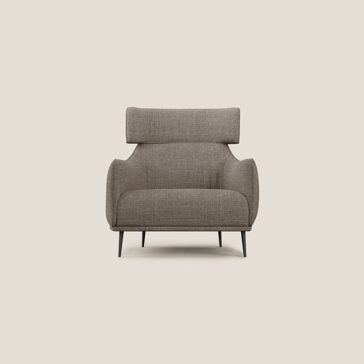 Zelda Poltroncina dal design moderno in morbido tessuto impermeabile T06 marrone - divitt.sbs