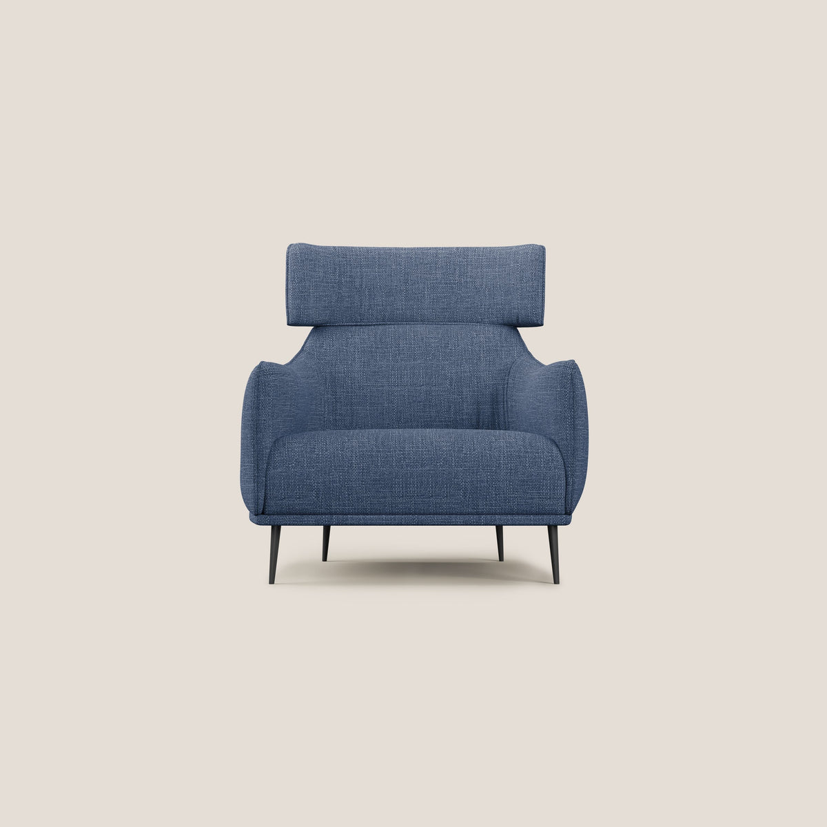 Zelda Poltroncina dal design moderno in morbido tessuto impermeabile T06 blu - divitt.sbs
