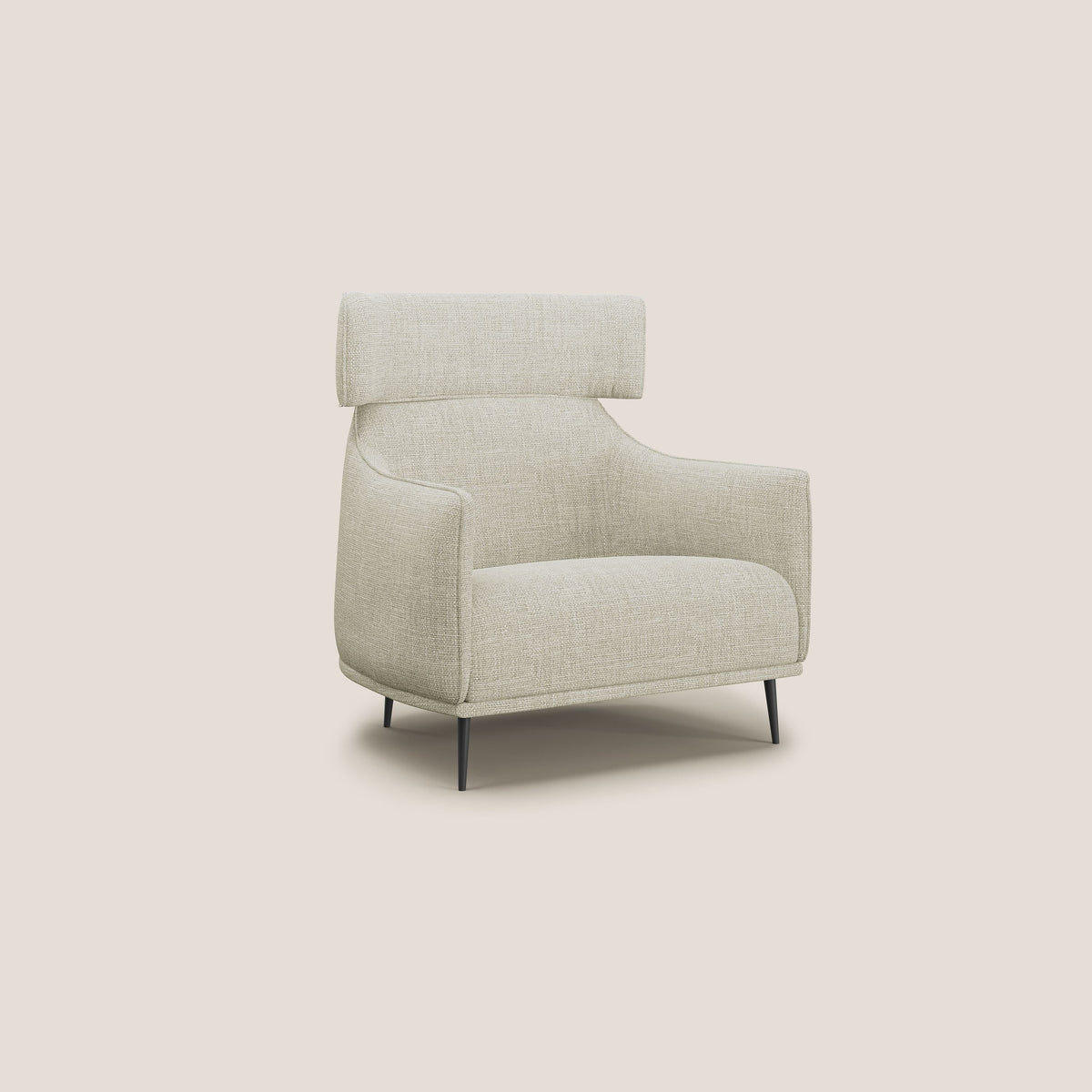 Zelda Poltroncina dal design moderno in morbido tessuto impermeabile T06 panna - divitt.sbs