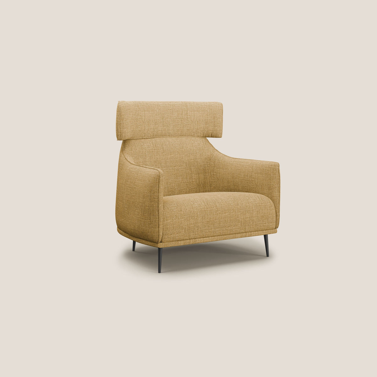 Zelda Poltroncina dal design moderno in morbido tessuto impermeabile T06 giallo - divitt.sbs