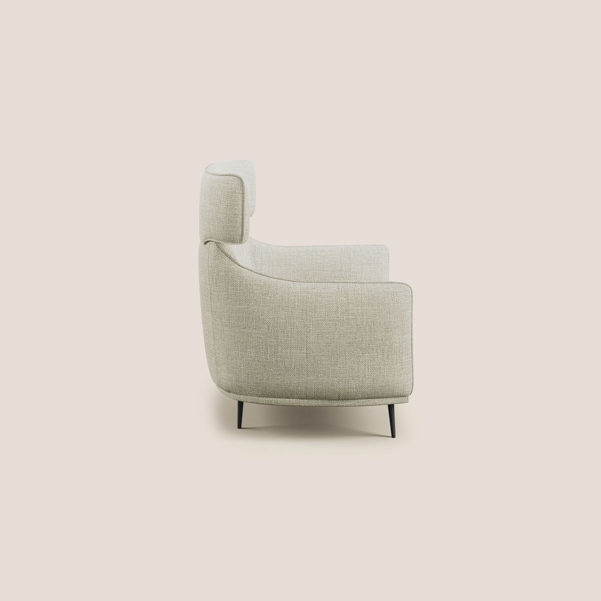 Zelda Poltroncina dal design moderno in morbido tessuto impermeabile T06 panna - divitt.sbs