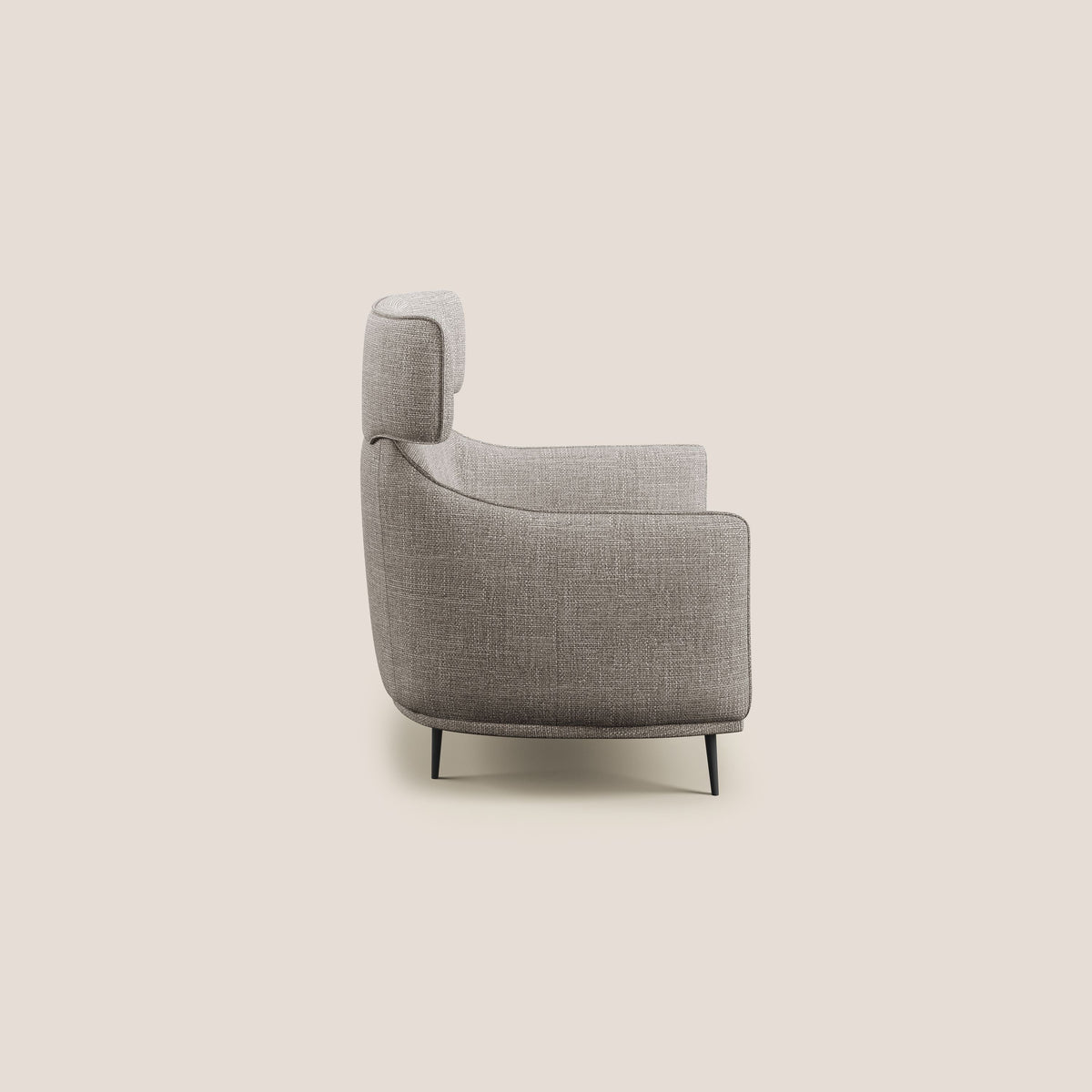 Zelda Poltroncina dal design moderno in morbido tessuto impermeabile T06 tortora - divitt.sbs