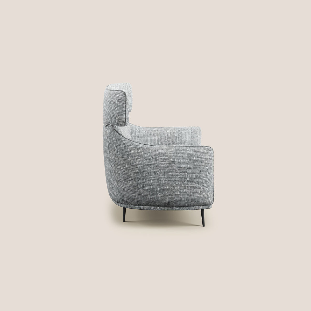 Zelda Poltroncina dal design moderno in morbido tessuto impermeabile T06 grigio - divitt.sbs