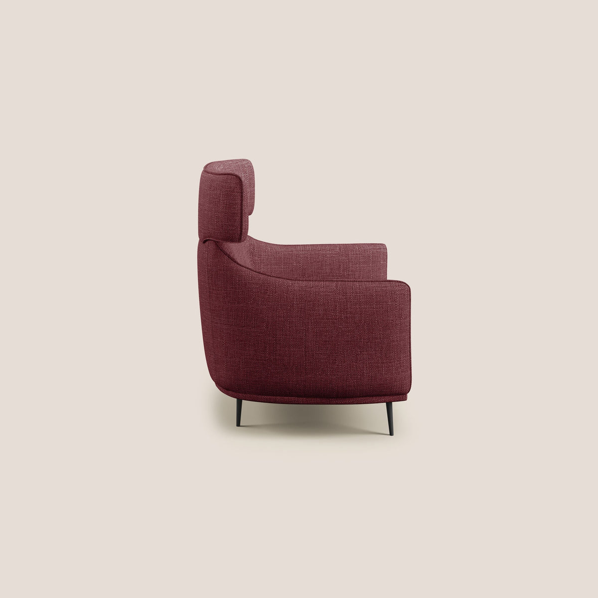 Zelda Poltroncina dal design moderno in morbido tessuto impermeabile T06 rosso - divitt.sbs