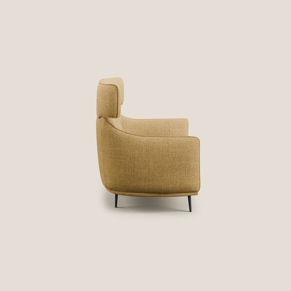 Zelda Poltroncina dal design moderno in morbido tessuto impermeabile T06 giallo - divitt.sbs