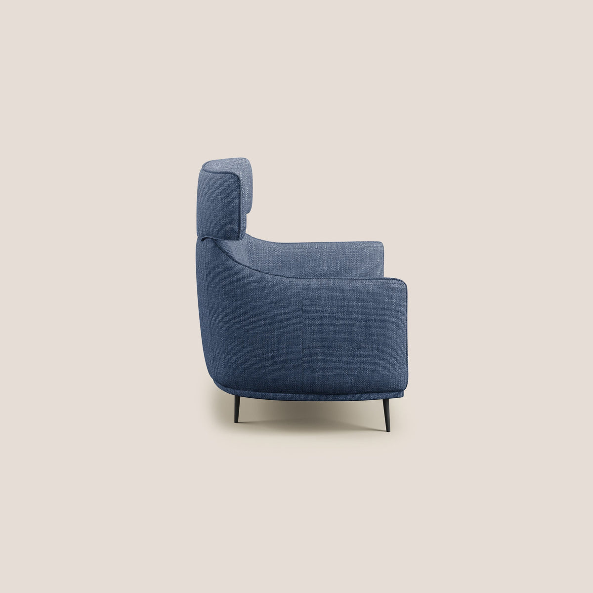Zelda Poltroncina dal design moderno in morbido tessuto impermeabile T06 blu - divitt.sbs