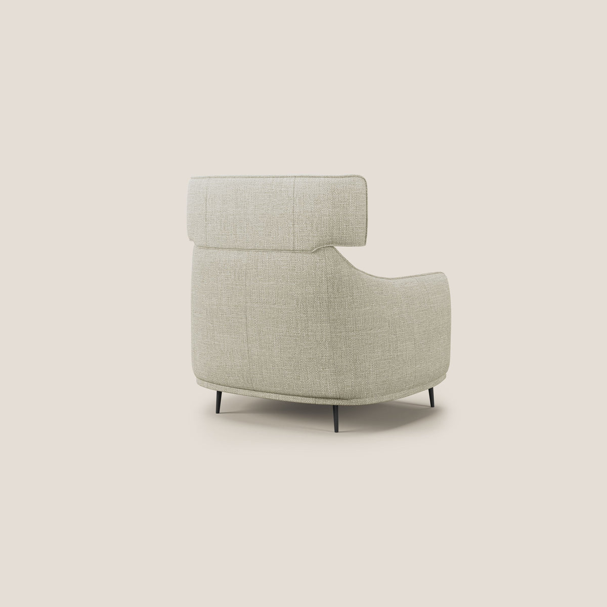 Zelda Poltroncina dal design moderno in morbido tessuto impermeabile T06 panna - divitt.sbs