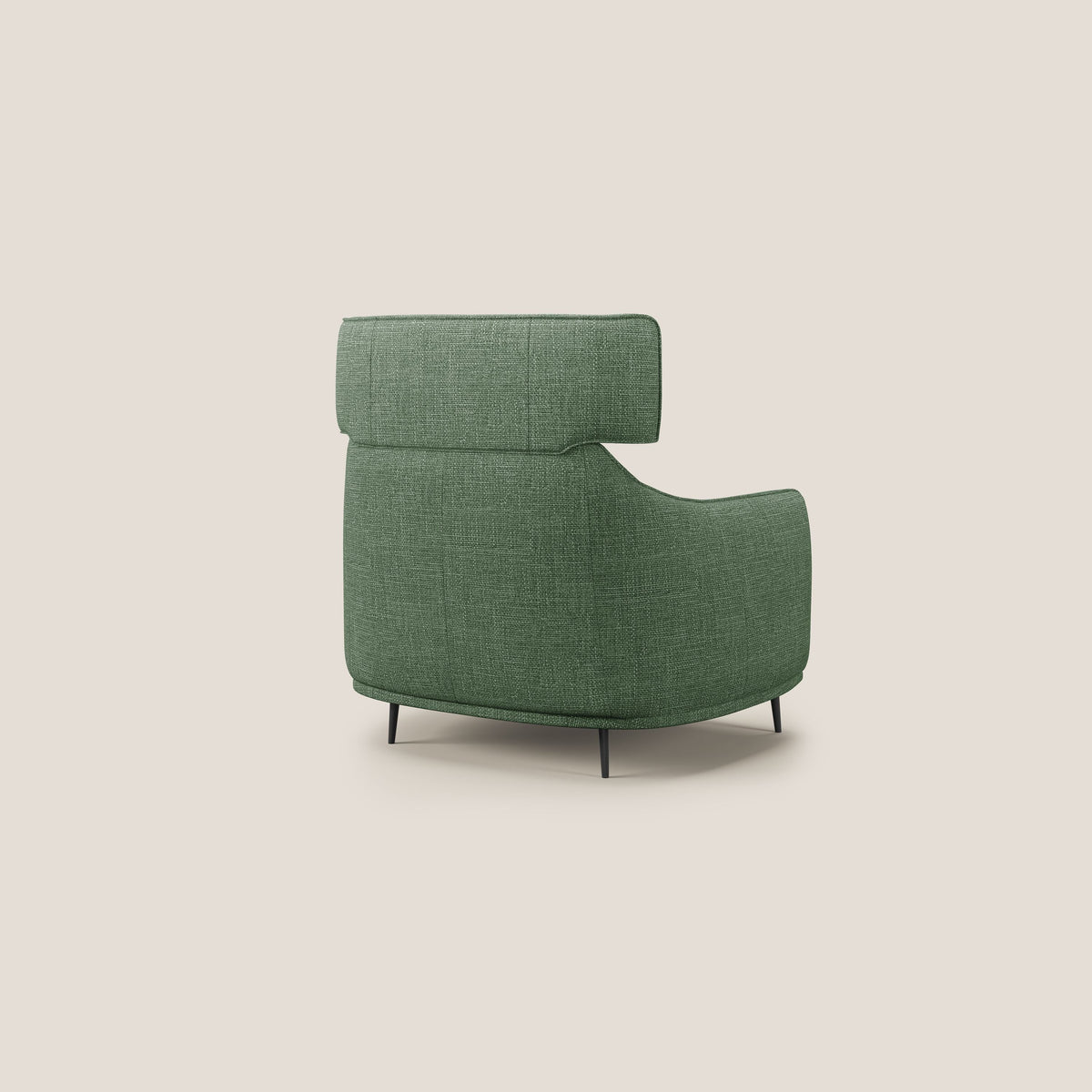 Zelda Poltroncina dal design moderno in morbido tessuto impermeabile T06 verde - divitt.sbs