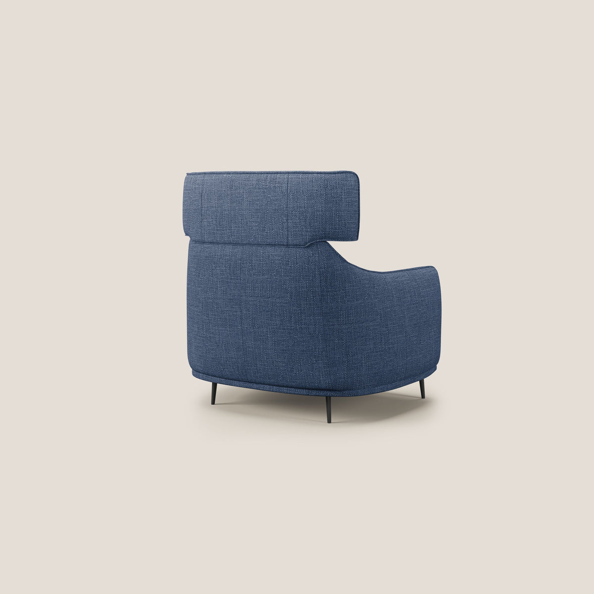 Zelda Poltroncina dal design moderno in morbido tessuto impermeabile T06 blu - divitt.sbs
