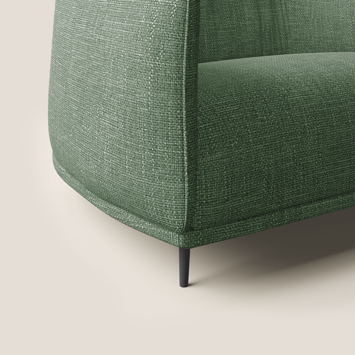 Zelda Poltroncina dal design moderno in morbido tessuto impermeabile T06 verde - divitt.sbs