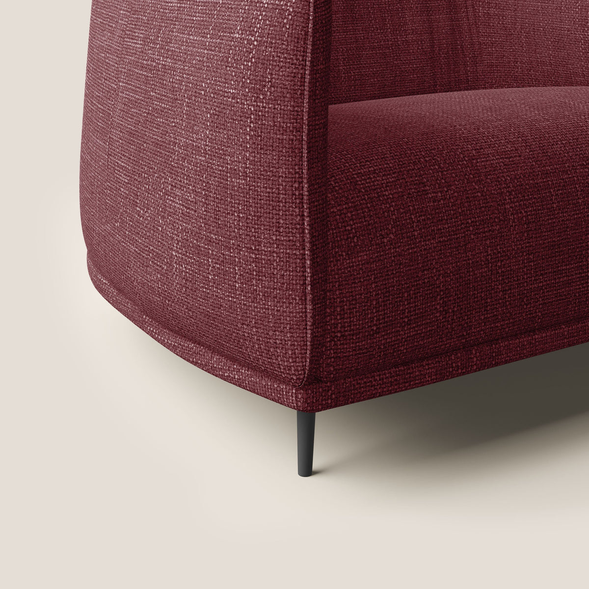 Zelda Poltroncina dal design moderno in morbido tessuto impermeabile T06 rosso - divitt.sbs