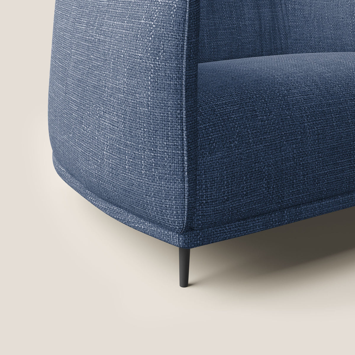 Zelda Poltroncina dal design moderno in morbido tessuto impermeabile T06 blu - divitt.sbs