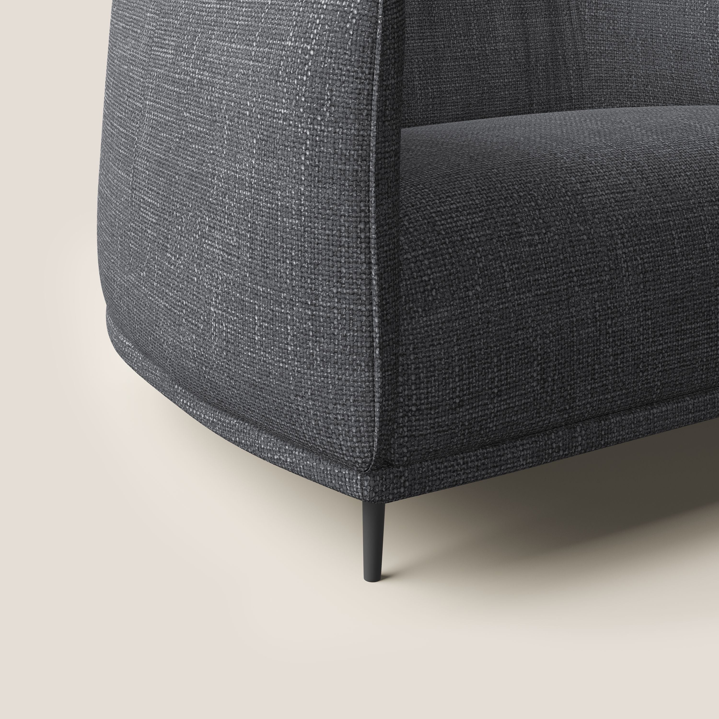 Zelda Poltroncina dal design moderno in morbido tessuto impermeabile T06 antracite - divitt.sbs
