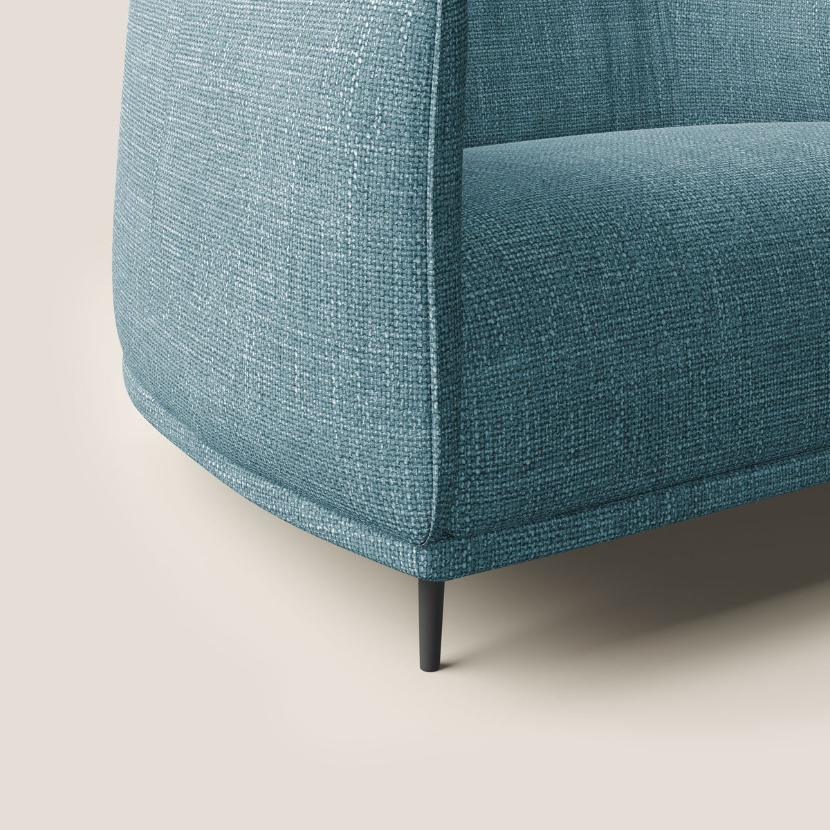 Zelda Poltroncina dal design moderno in morbido tessuto impermeabile T06 azzurro - divitt.sbs