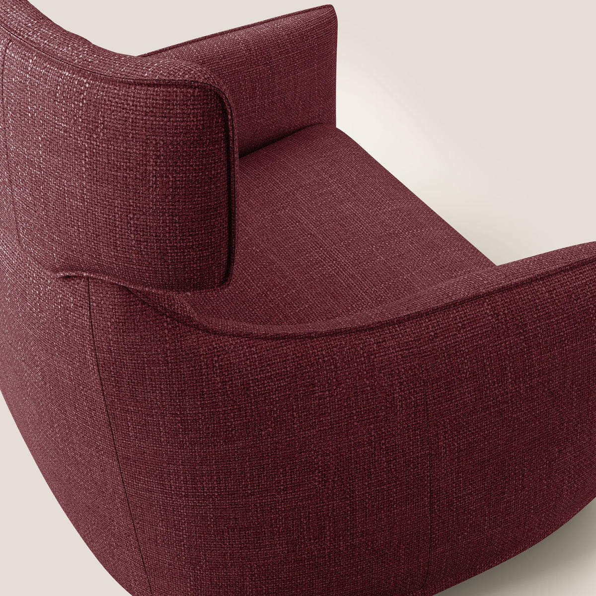Zelda Poltroncina dal design moderno in morbido tessuto impermeabile T06 rosso - divitt.sbs