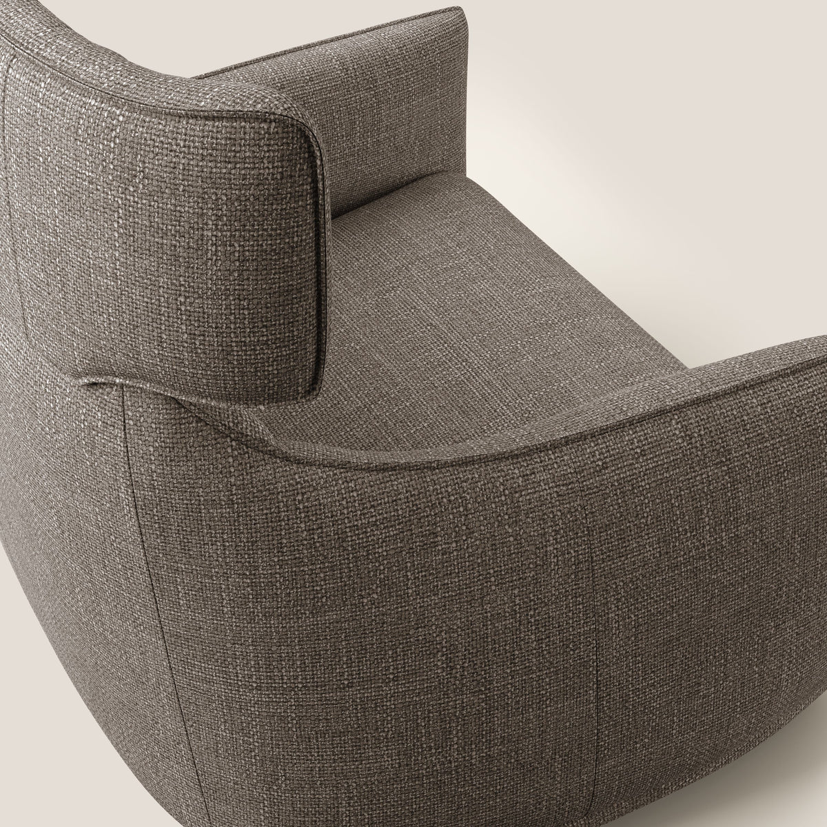 Zelda Poltroncina dal design moderno in morbido tessuto impermeabile T06 marrone - divitt.sbs
