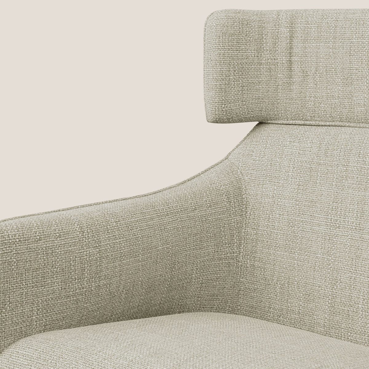 Zelda Poltroncina dal design moderno in morbido tessuto impermeabile T06 panna - divitt.sbs
