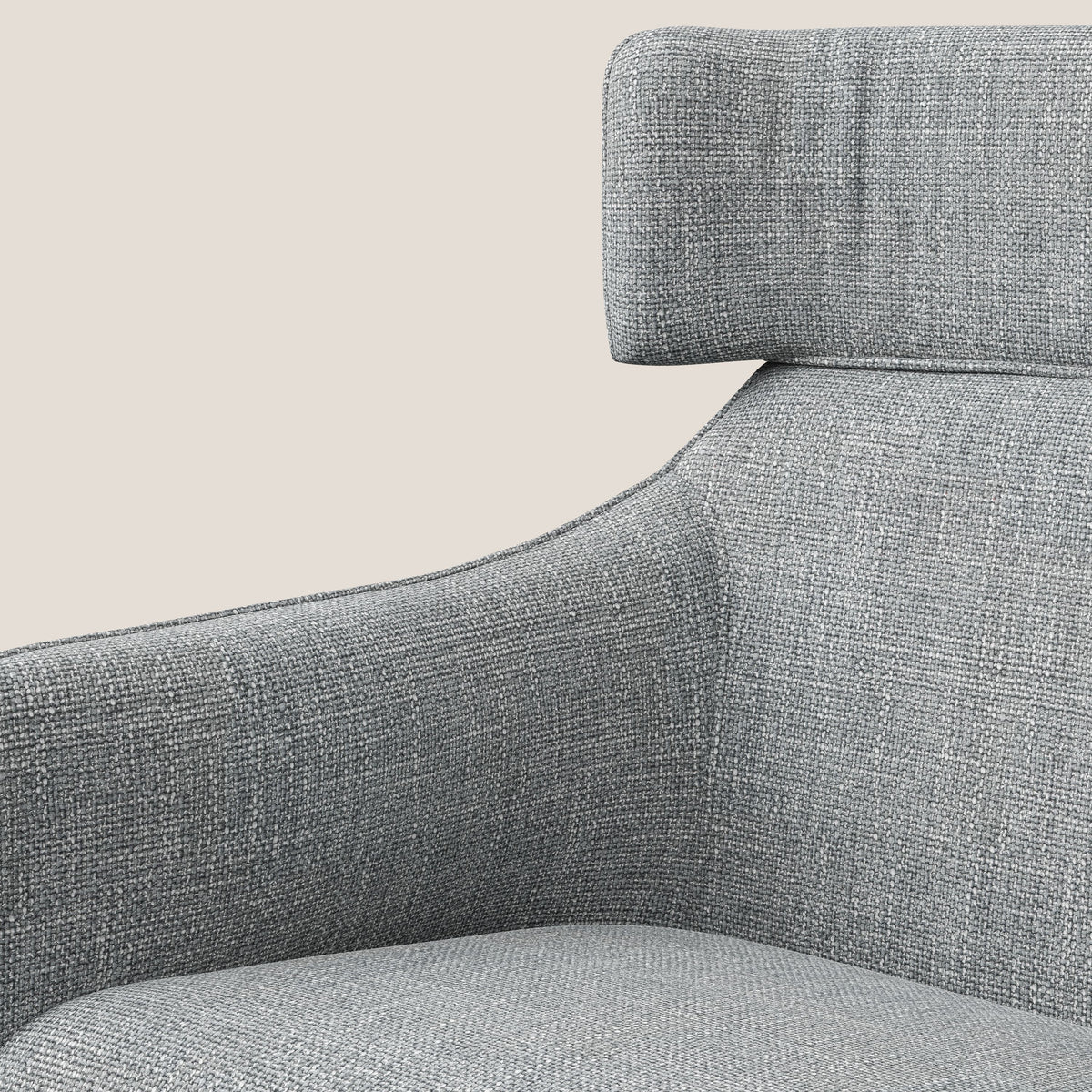 Zelda Poltroncina dal design moderno in morbido tessuto impermeabile T06 grigio - divitt.sbs