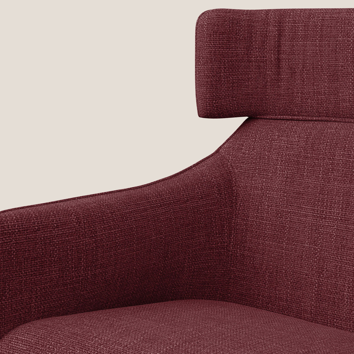 Zelda Poltroncina dal design moderno in morbido tessuto impermeabile T06 rosso - divitt.sbs