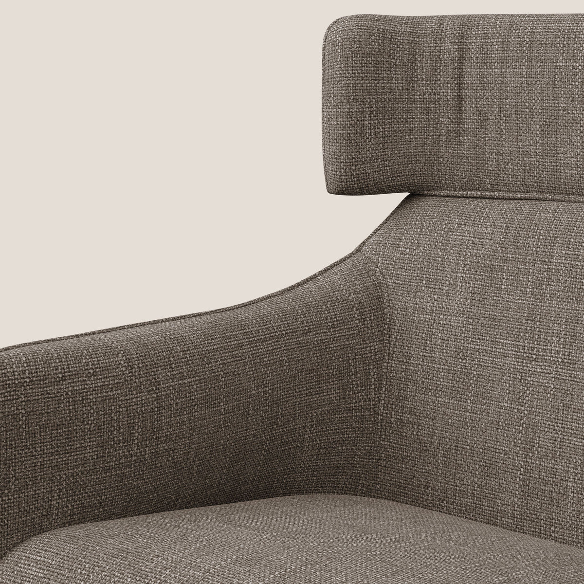 Zelda Poltroncina dal design moderno in morbido tessuto impermeabile T06 marrone - divitt.sbs