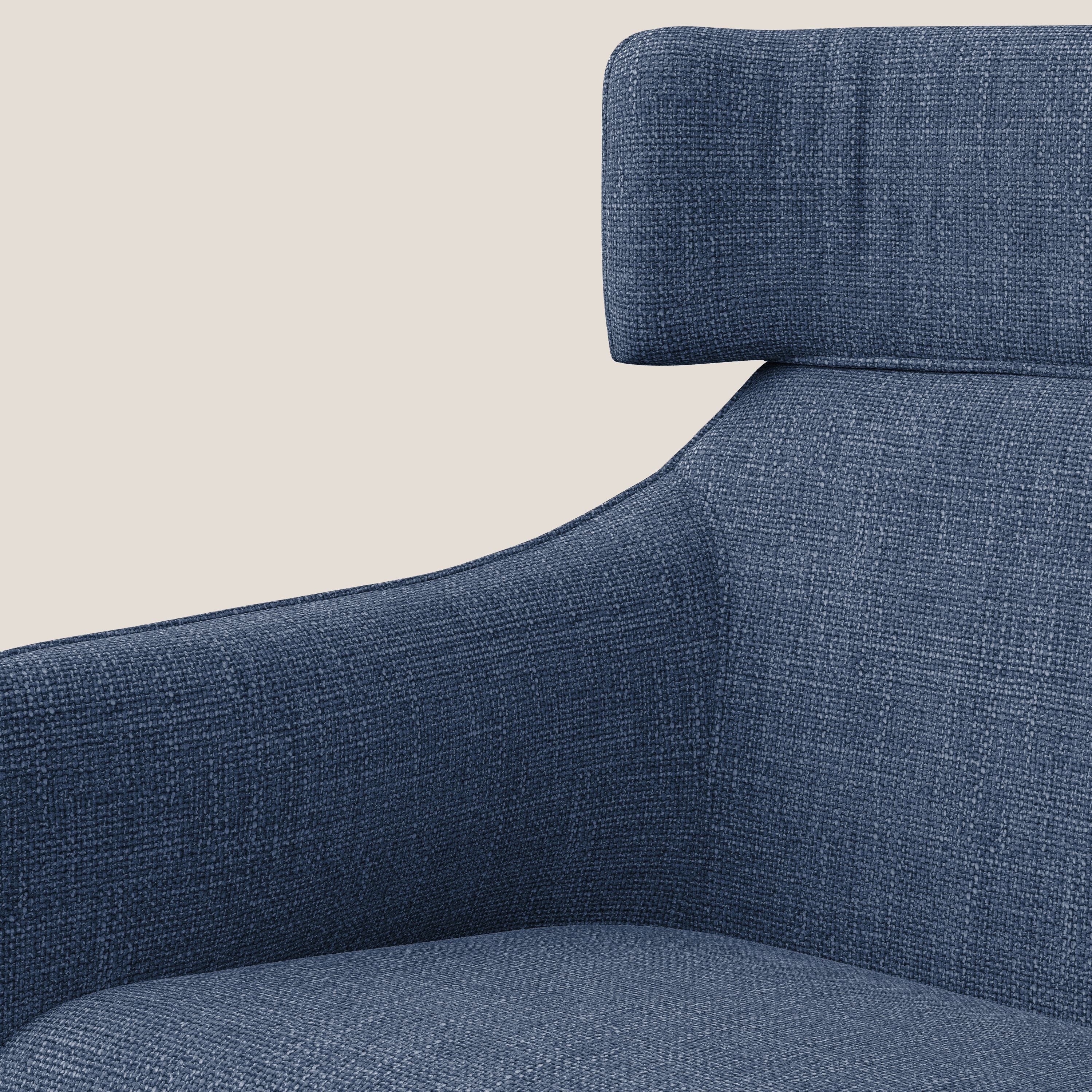 Zelda Poltroncina dal design moderno in morbido tessuto impermeabile T06 blu - divitt.sbs