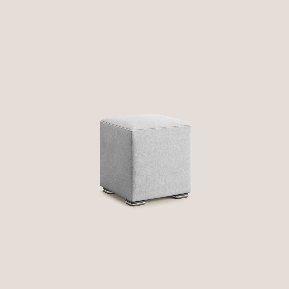 Cube pouf in tessuto morbido impermeabile T02 grigio chiaro - divitt.sbs