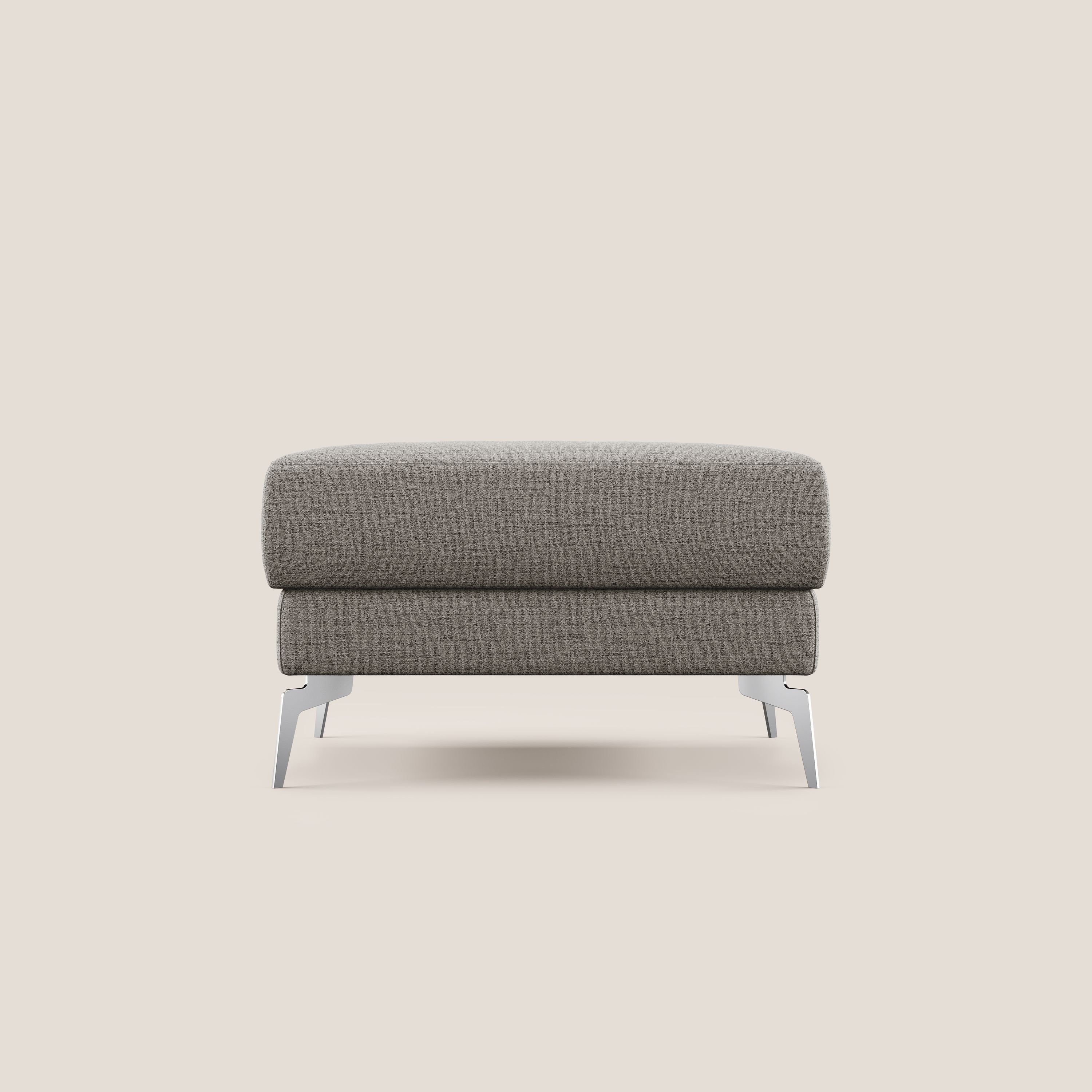 Star Pouf con piedini alti in tessuto impermeabile fiammato T03 talpa - divitt.sbs