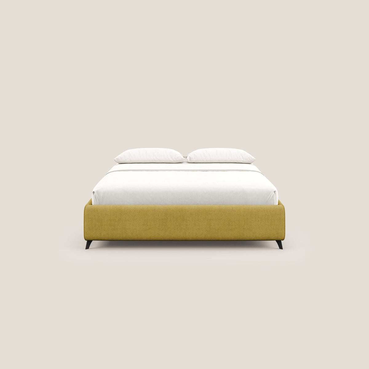 Sara sommier con giroletto contenitore in tessuto impermeabile T02 giallo - divitt.sbs
