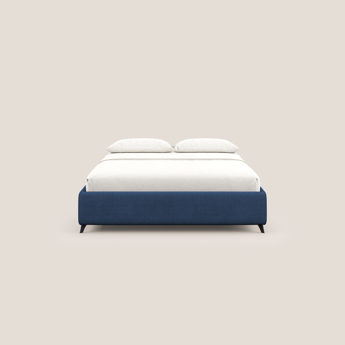 Sara sommier con giroletto contenitore in tessuto impermeabile T02 blu - divitt.sbs