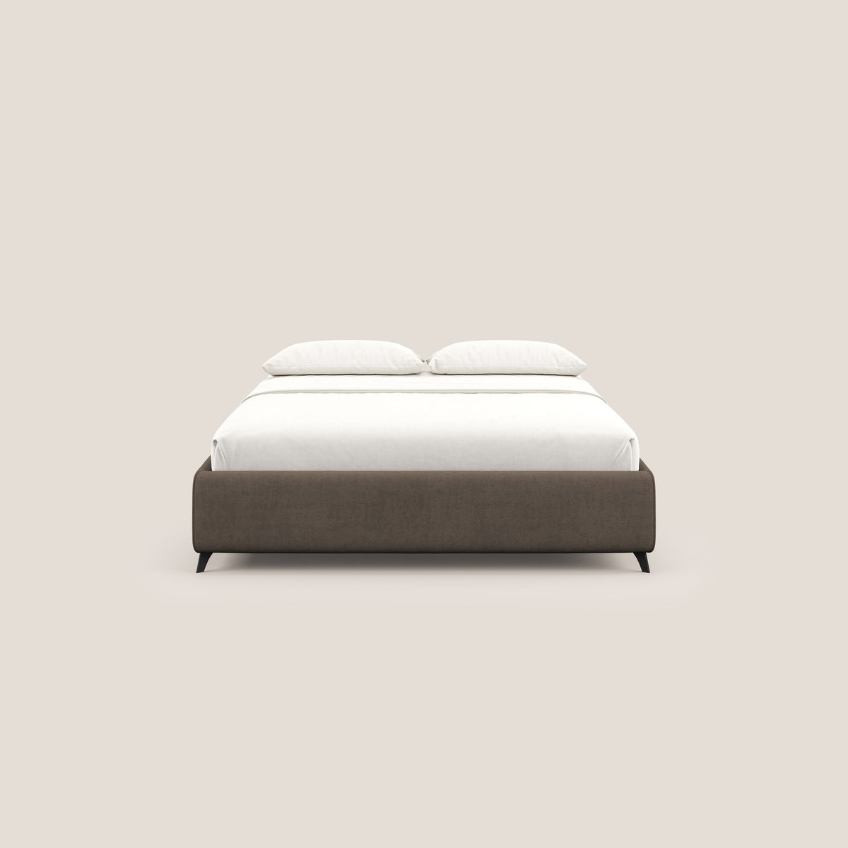 Sara sommier con giroletto contenitore in tessuto impermeabile T02 marrone - divitt.sbs