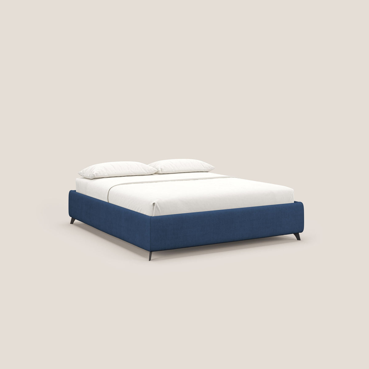 Sara sommier con giroletto contenitore in tessuto impermeabile T02 blu - divitt.sbs